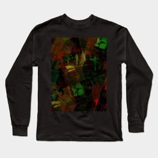 Abstract green ghost demon hell gate Long Sleeve T-Shirt
